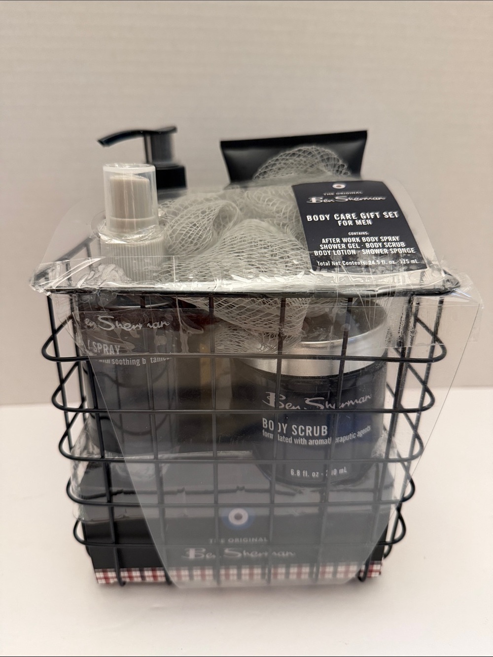 Ben Sherman 5 Piece Body Care Gift Set with Mesh Sponge